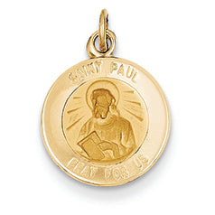 14K Gold Saint Paul Medal Charm