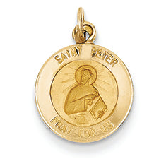 14K Gold Saint Peter Medal Charm