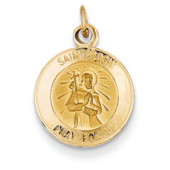 14K Gold Saint Roch Medal Charm