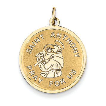 14K Gold Saint Anthony Medal Charm