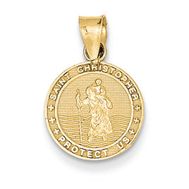 14K Gold Saint Cristoper Medal Charm