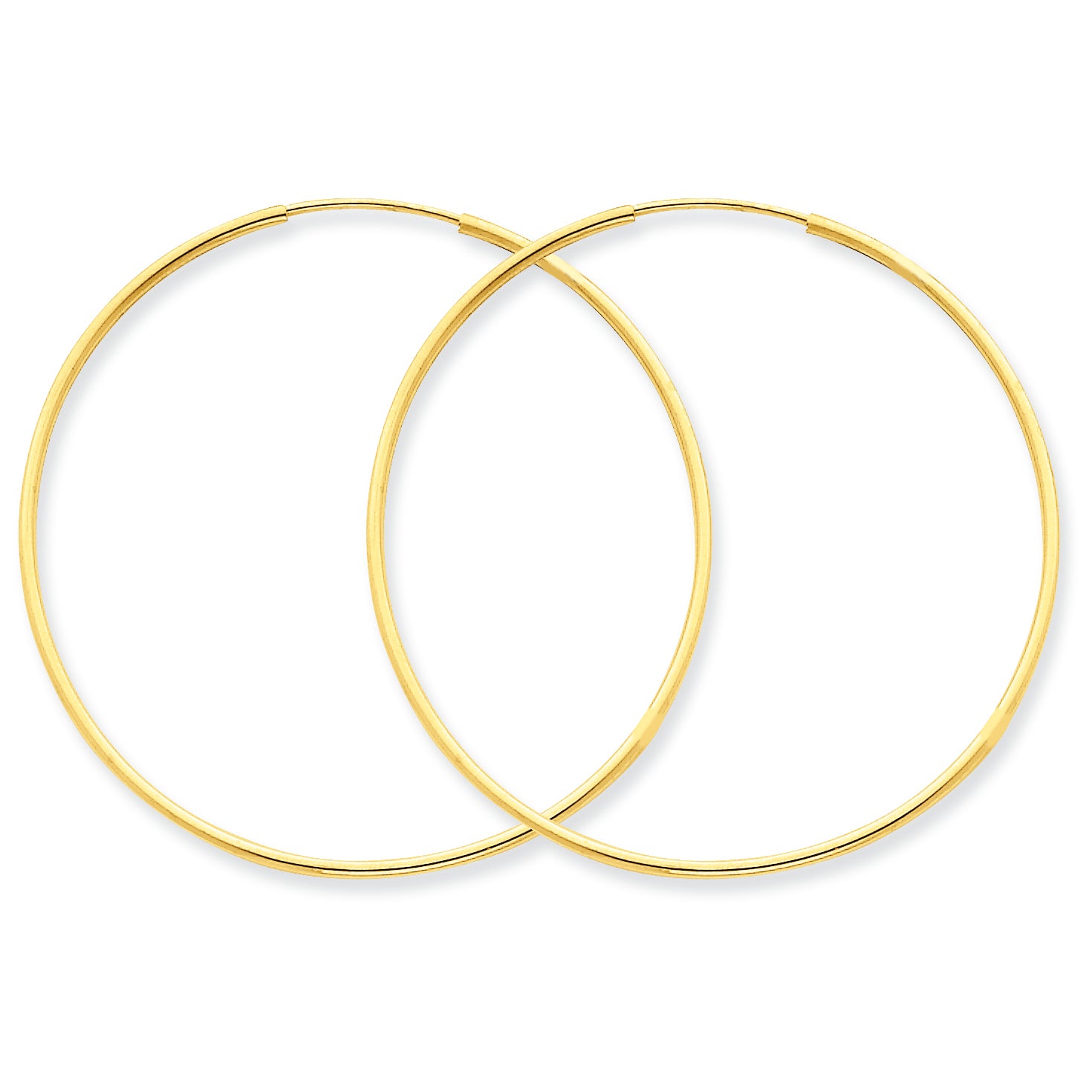 14K Gold 1.25mm Endless Hoop Earring