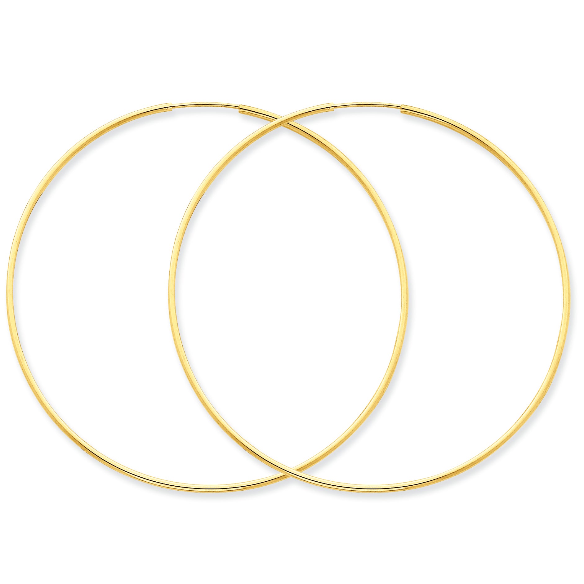 14K Gold 1.25mm Endless Hoop Earring
