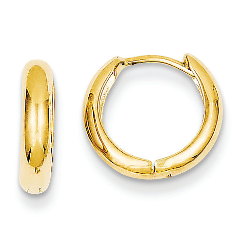 14K Gold Hinged Hoop Earrings