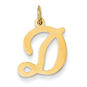 14K Goldy Die Struck Initial D Charm