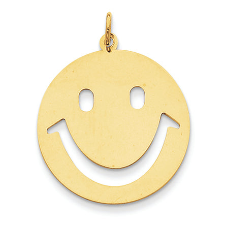 14K Gold Smiley Face Charm