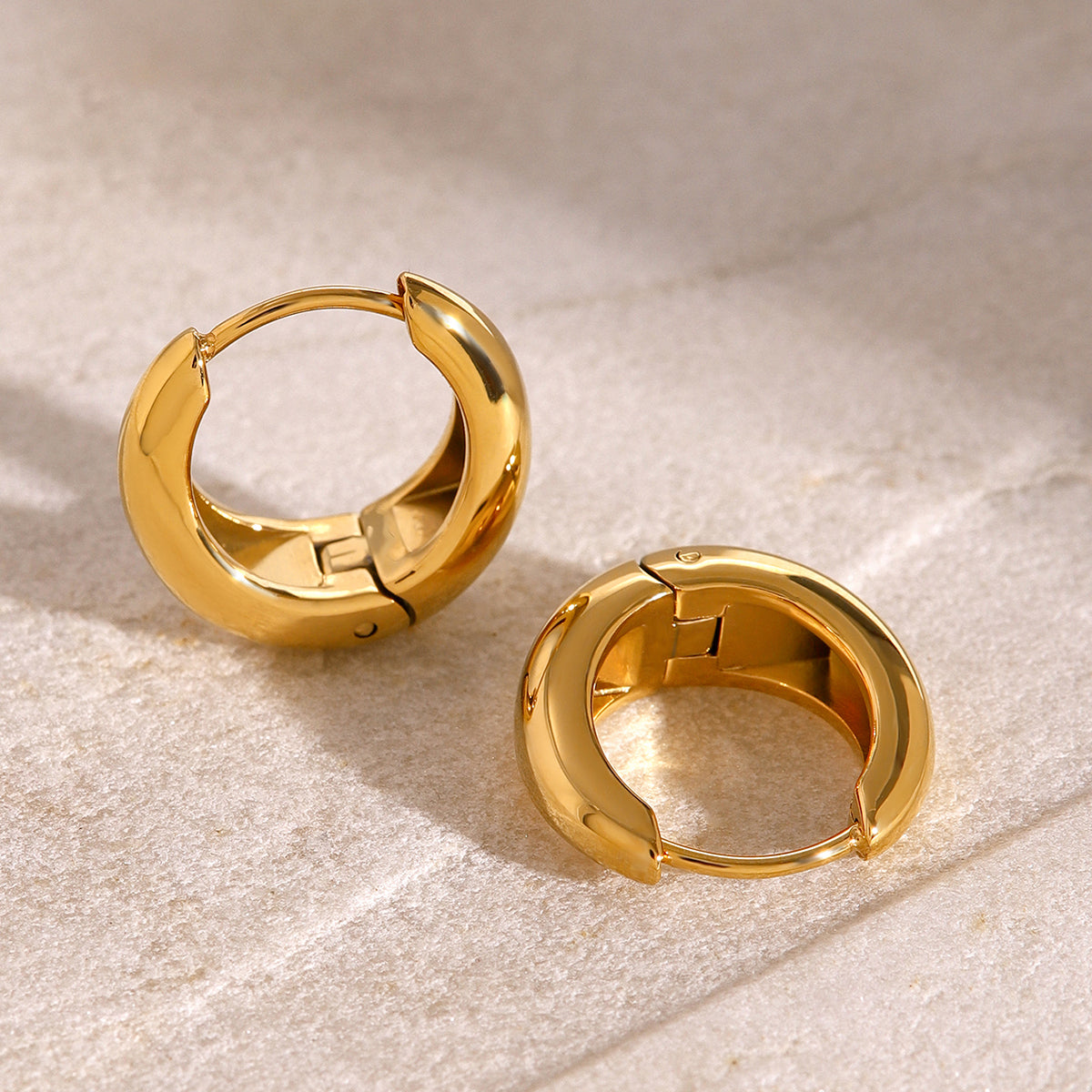 Nikki Bold Gold Huggie Hoop Earrings