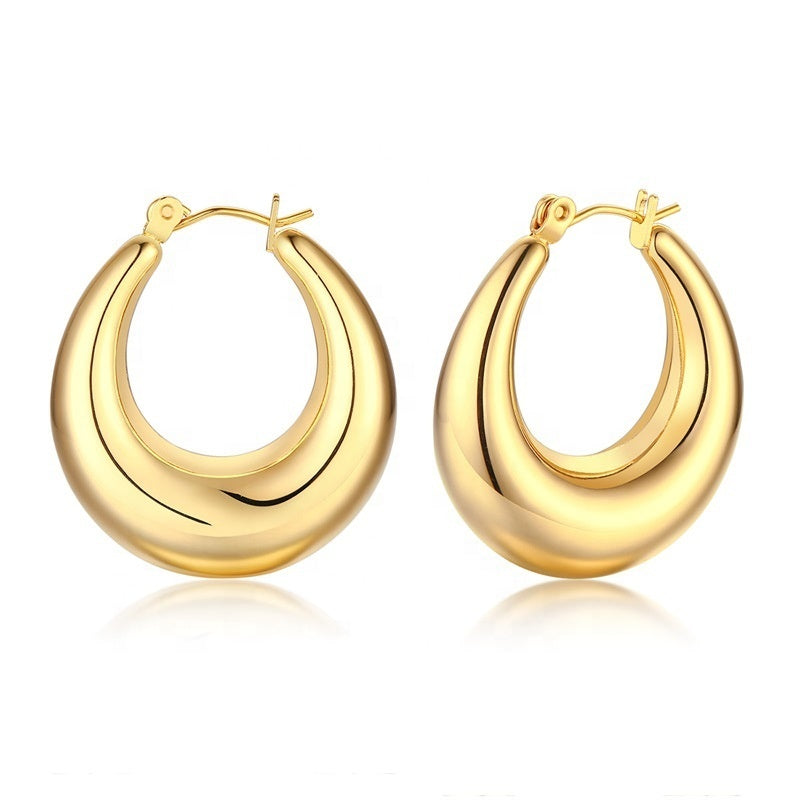 Bella Bold Hoop Earrings in Gold