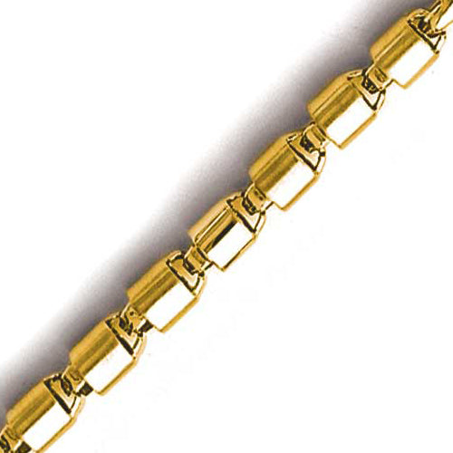 14K Solid Yellow Gold Handmade Custom Signature Munich Necklace 4.6 x 4.6 mm Thick 