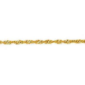 10K Solid Yellow Gold Singapore Chain Necklace 1mm thick 18 Inches