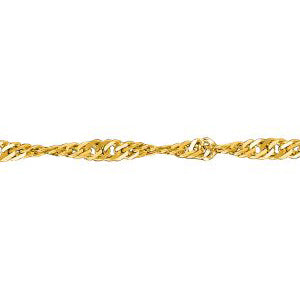 10K Solid Yellow Gold Singapore Chain 1.5mm thick 10 Inches