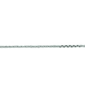 10K Solid White Gold Cable Chain Necklace 0.8mm thick 16 Inches