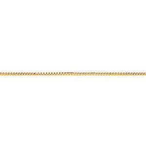 10K Solid Yellow Gold Box Chain Necklace 0.45mm thick 20 Inches