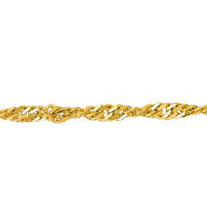 10K Solid Yellow Gold Singapore Chain 1.7mm thick 20 Inches