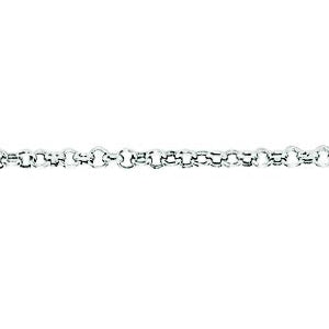 10K Solid White Gold Rolo Chain 1.9mm thick 18 Inches