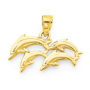 10K Gold Dolphin Charm