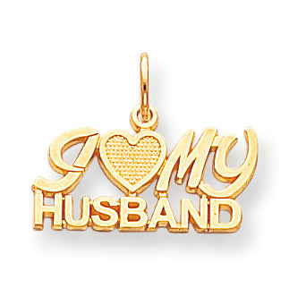 10K Gold I Love My Husband Charm
