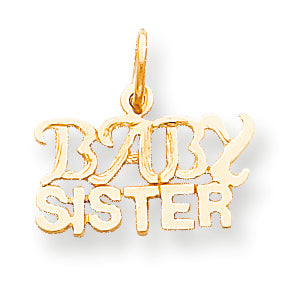 10K Gold Baby Sister Charm