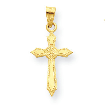 10K Gold Passion Cross Pendant