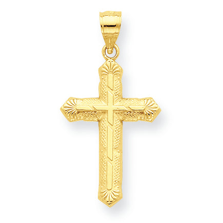 10K Gold Passion Cross Pendant