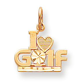 10K Gold Golf Charm