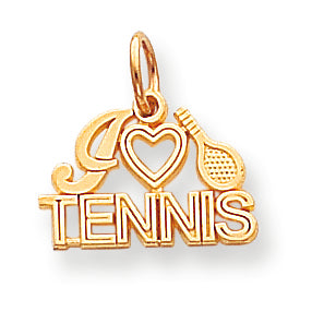 10K Gold Tennis Charm