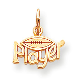 10K Gold Football Charm