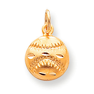 10K Gold BASEBALL CHARM