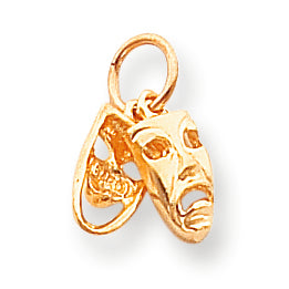 10K Gold Comedy/Tragedy Charm