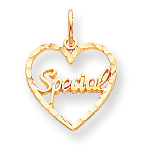 10K Gold SPECIAL IN HEART CHARM