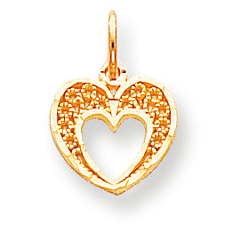 10K Gold Heart Charm