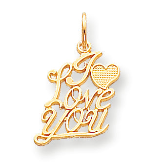 10K Gold I Love You Charm