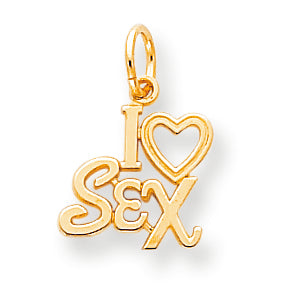 10K Gold Talking - I Love Sex Charm