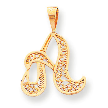 10K Gold SCRIPT Initial Charm