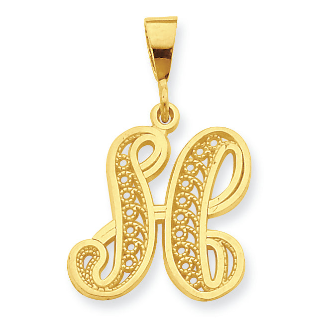 10K Gold Initial H Charm