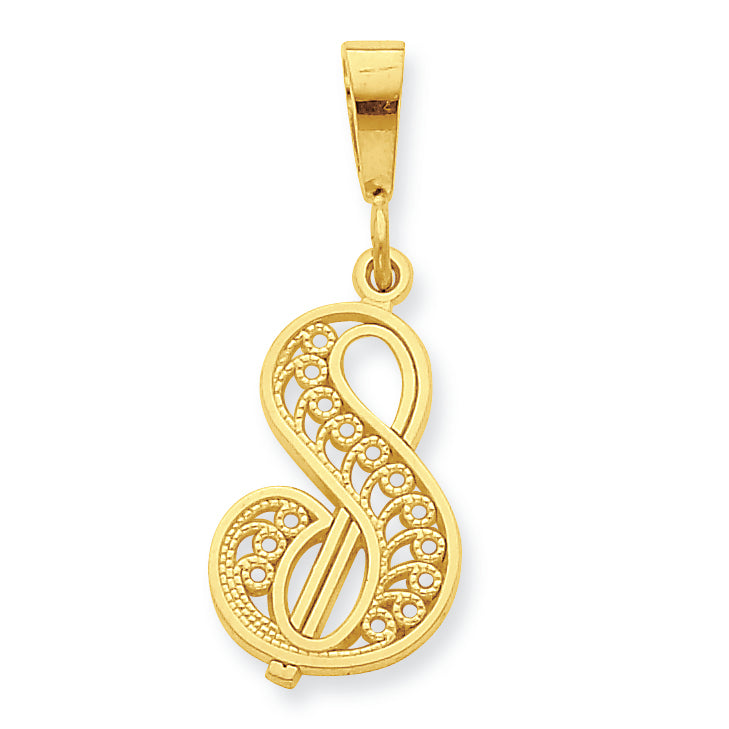 10K Gold Initial S Charm