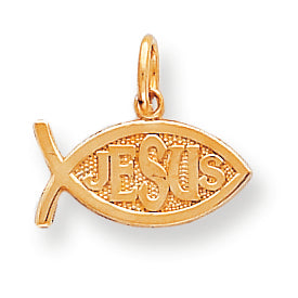 10K Gold JESUS FISH CHARM