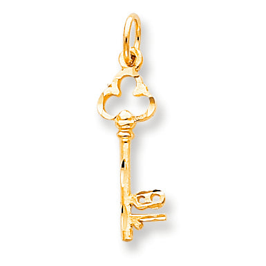 10K Gold #18 on Key Charm