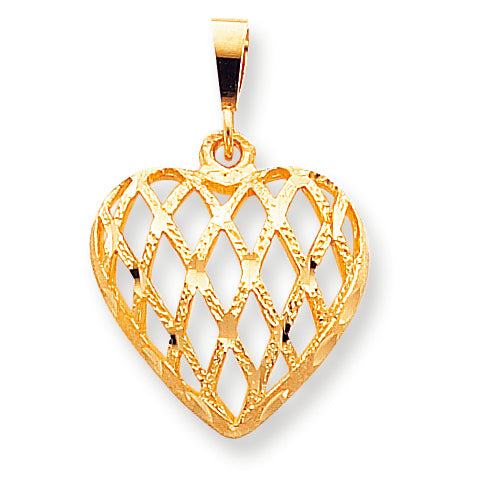 10K Gold Heart Charm