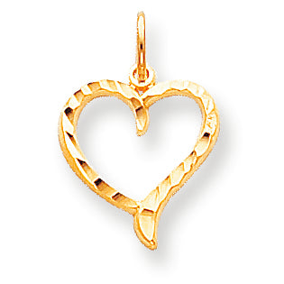 10K Gold Heart Charm