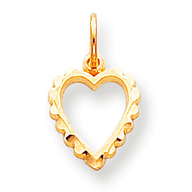 10K Gold Heart Charm