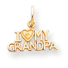 10K Gold I Love My Grandpa Charm