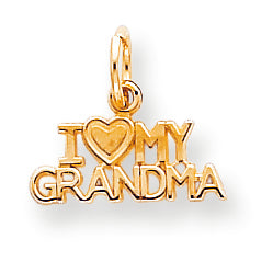 10K Gold I Love My Grandma Charm