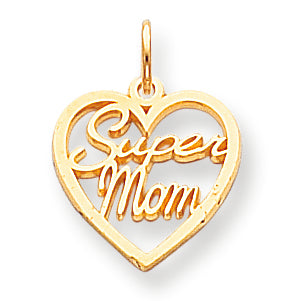 10K Gold SUPER MOM CHARM