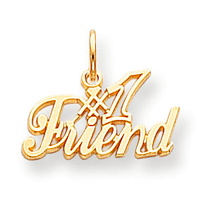 10K Gold #1 Friend Charm