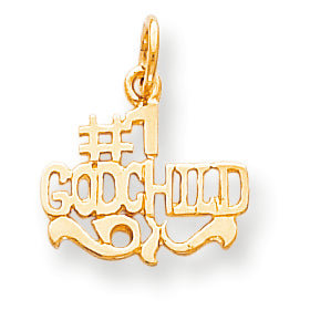 10K Gold #1 Godchild Charm