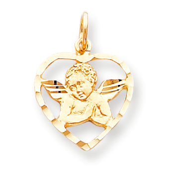10K Gold ANGEL HEART CHARM