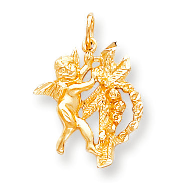 10K Gold Angel Charm