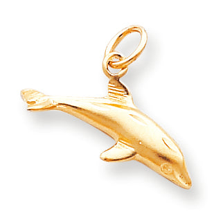 10K Gold Dolphin Charm