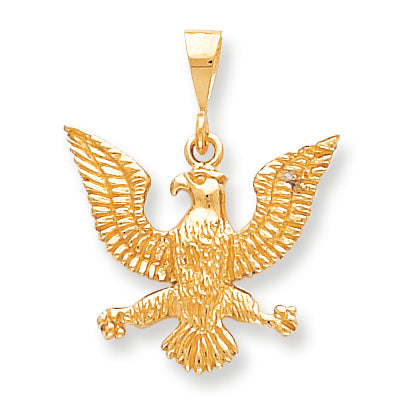 10K Gold Solid Polished Spread Eagle Charm